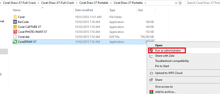 Set up Corel X7