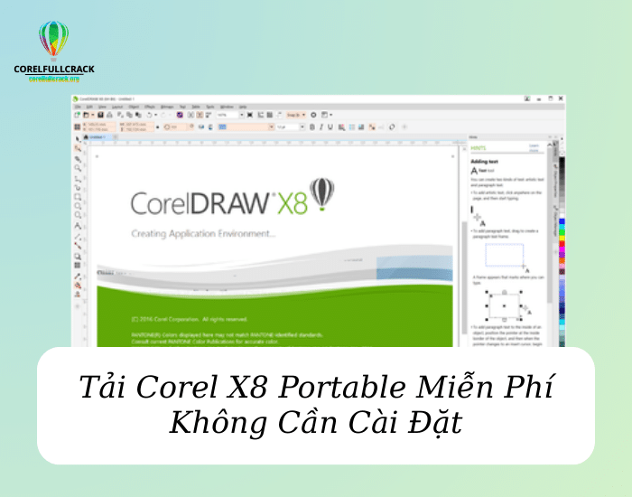 Tải Corel X8 Portable Miễn Phí Không Cần Cài Đặt